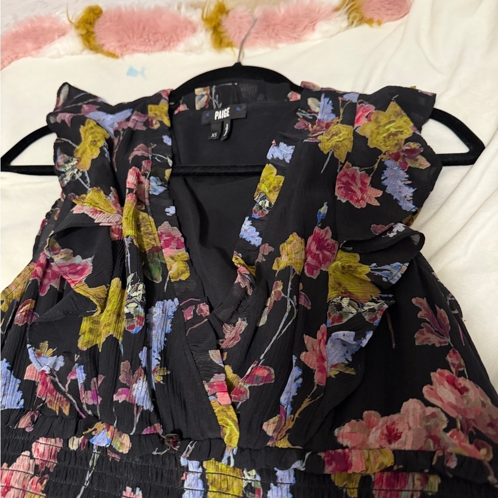 PAIGE Katharina Sleeveless Silk Chiffon Dress Women’s XS - Picture 5 of 8